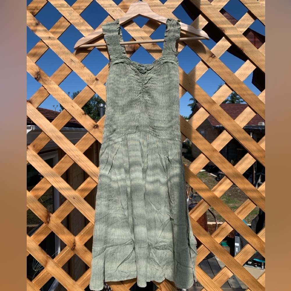 Girls Kiwi + Punch Summer Dress Avocado Color M-XL